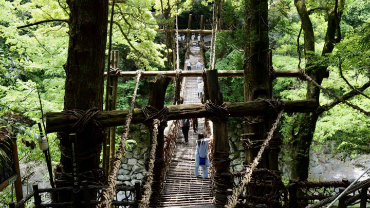 かずら橋, 蔓, かずら, シラクチカズラ, 橋, 祖谷, 山奥, 山, 三好市, 三好, 徳島県, 徳島, 観光, 平家合戦, 平家, 日本