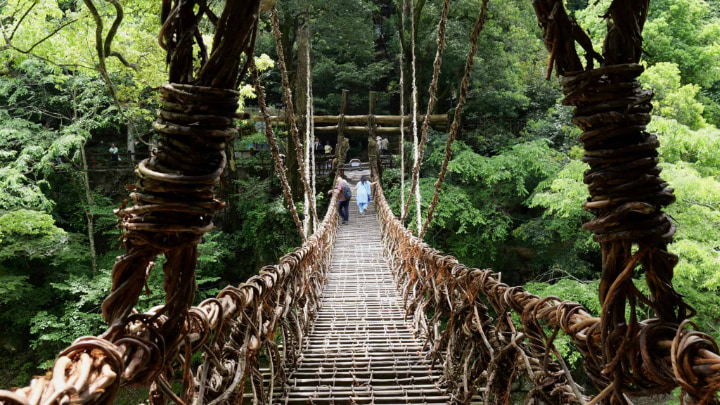 かずら橋, 蔓, かずら, シラクチカズラ, 橋, 祖谷, 山奥, 山, 三好市, 三好, 徳島県, 徳島, 観光, 平家合戦, 平家, 日本